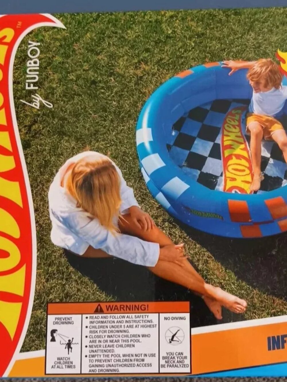 Hot Wheels 2-Ring FUNBOY Inflatable Kiddie Pool NEW 2025
